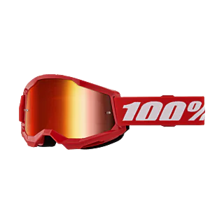 100% Motocross Goggle Strata 2 Red - Mirror Red
