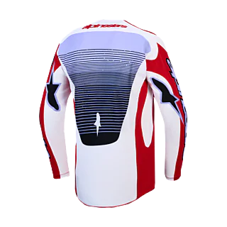 Alpinestars Motocross Jersey 2027 Techstar Maven - Fire Red / White / Lavender / Black