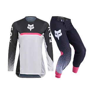 Fox Women Motocross Gear 2026 Flexair Fracture - White / Black