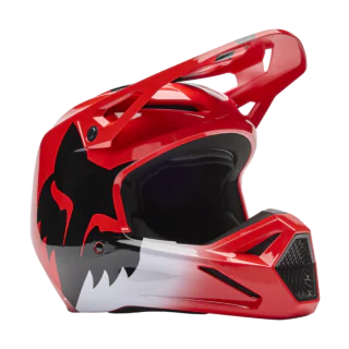Fox Youth Motocross Helmet V1 Shield - Fluo Red