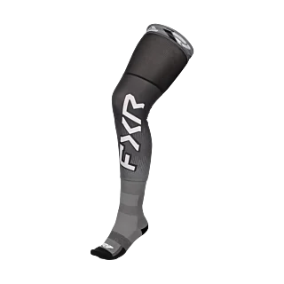 FXR Motocross Socks Long Kneebrace - Black / White