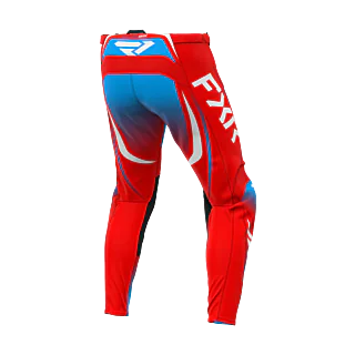 FXR Motocross Pants Clutch Pro - Red / White / Cyan