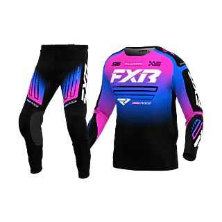 FXR Motocross Gear Clutch - Black / Blue / Pink
