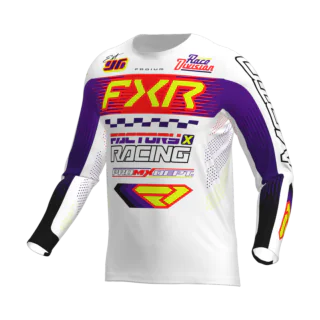 FXR Youth Motocross Jersey 2026 Podium - White / Purple / Red